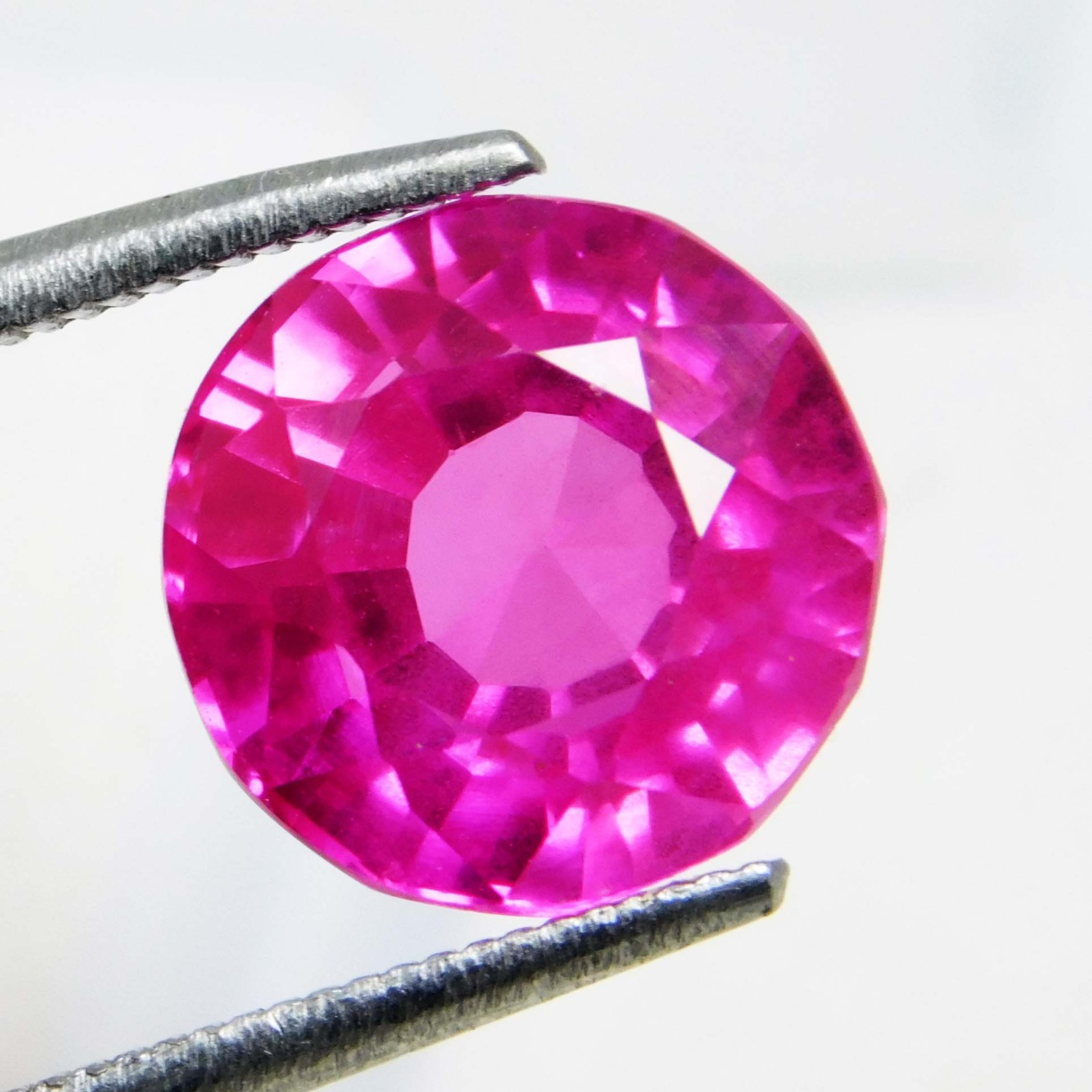 Certified 7.60 Ct Natural Mogok Pink Tourmaline Round Cut Loose Gemstone