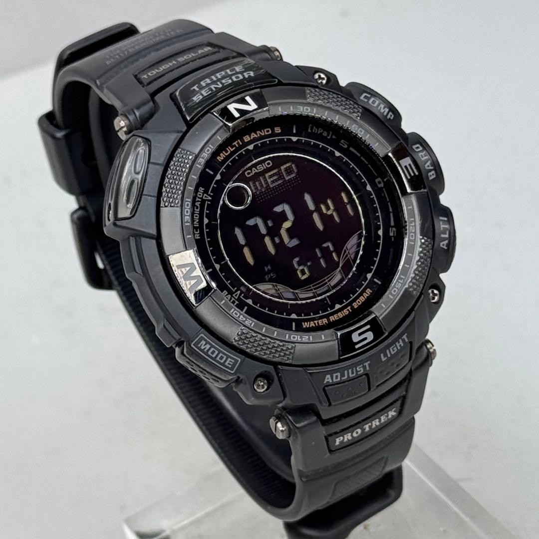 PROTREK PRW 1500YJ Radio Solar Black Inverted LCD