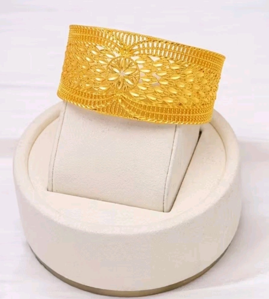 Thai Gold23K 24K Solid BAHT YELLOW GOLD WOMEN Bracelet 7 in jewelry gifts