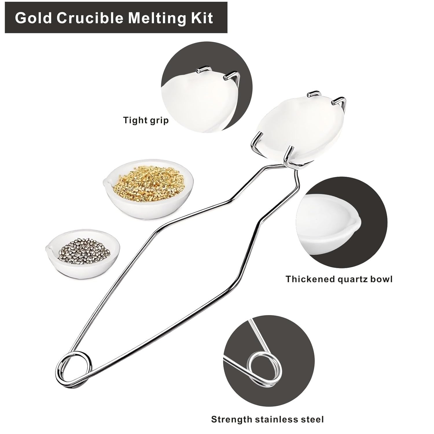Ceramic Crucible Kit Ceramic Quartz Crucibles Bowl 8 Pieces