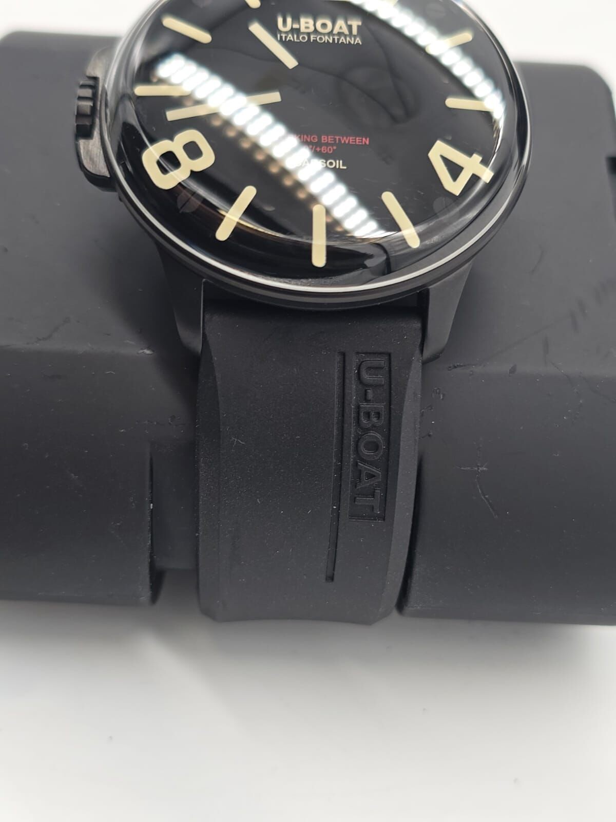 U-Boat Italo Fontana Capsoil 8108/A DLC Quartz Mens Black Analog Watch