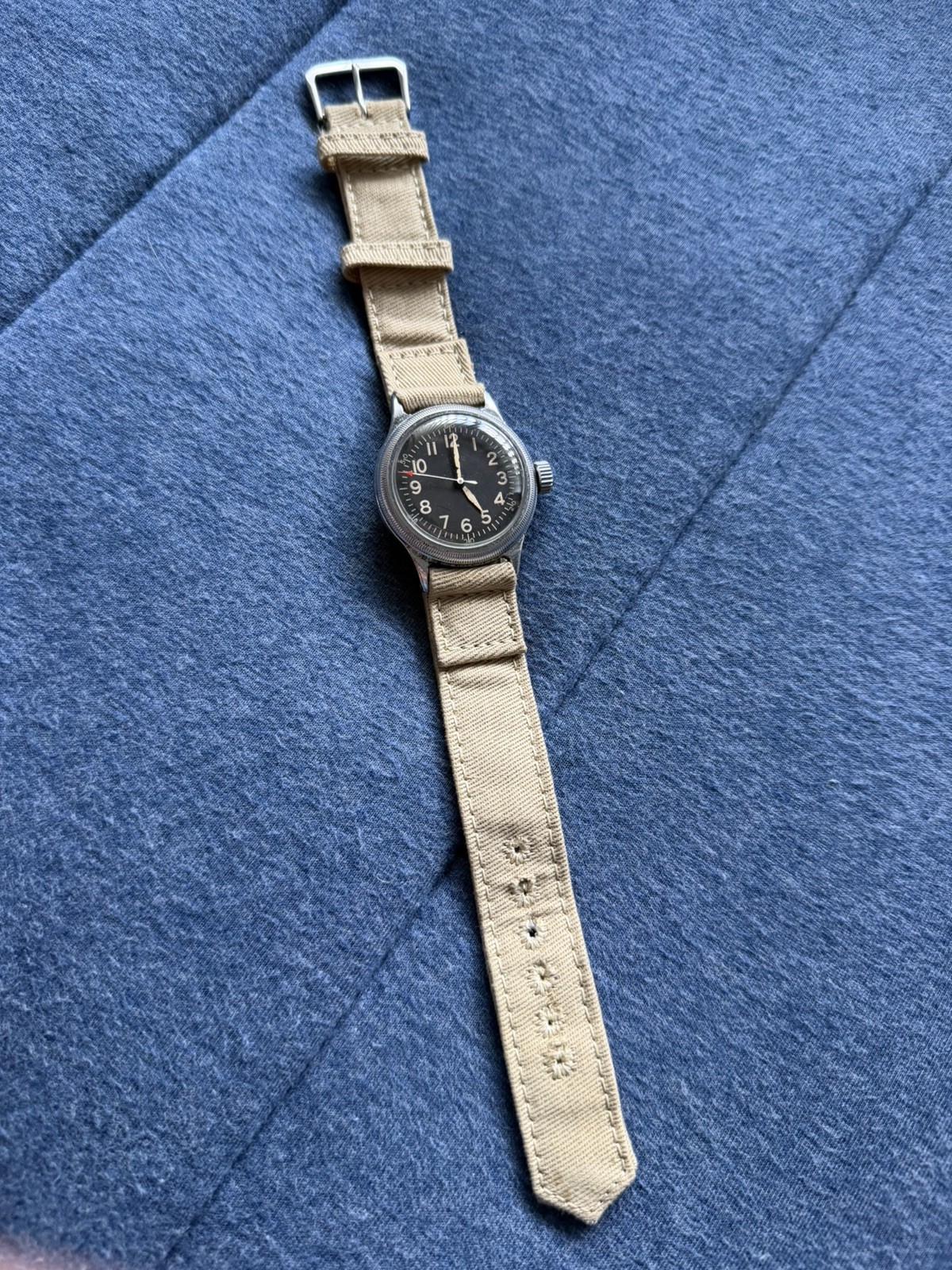 1945 Elgin A-11 Hack Grade 539 16 Jewels US Military Issued Wristwatch
