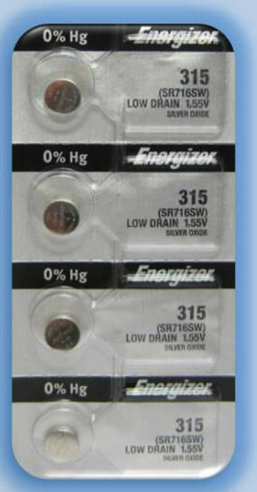 Energizer 315 SR716SW 5 Pack Silver Oxide Watch Batteries- USA SELLER
