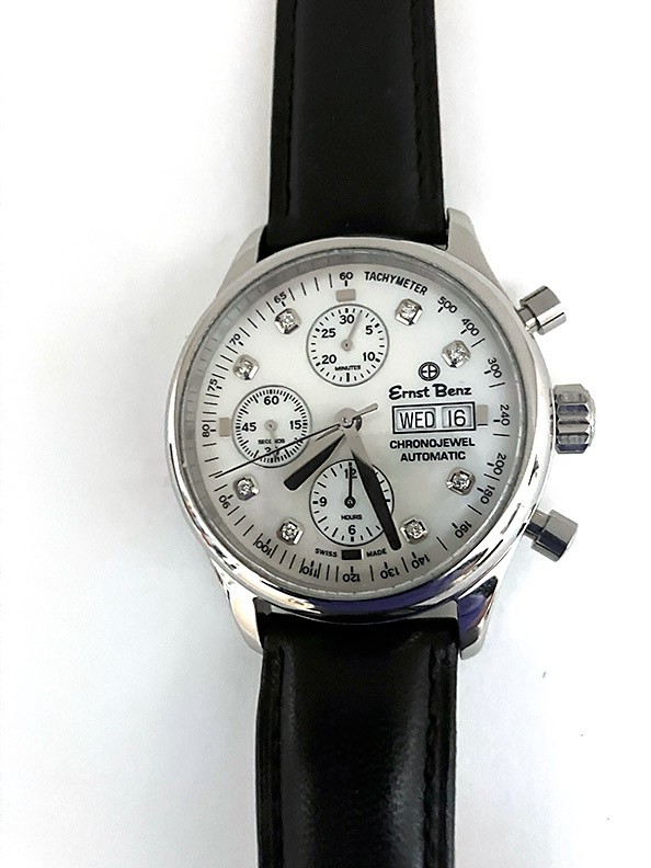 Ernst Benz ChronoJewel Automatic Watch White MOP Dial 40mm 20100 Pre-Owned