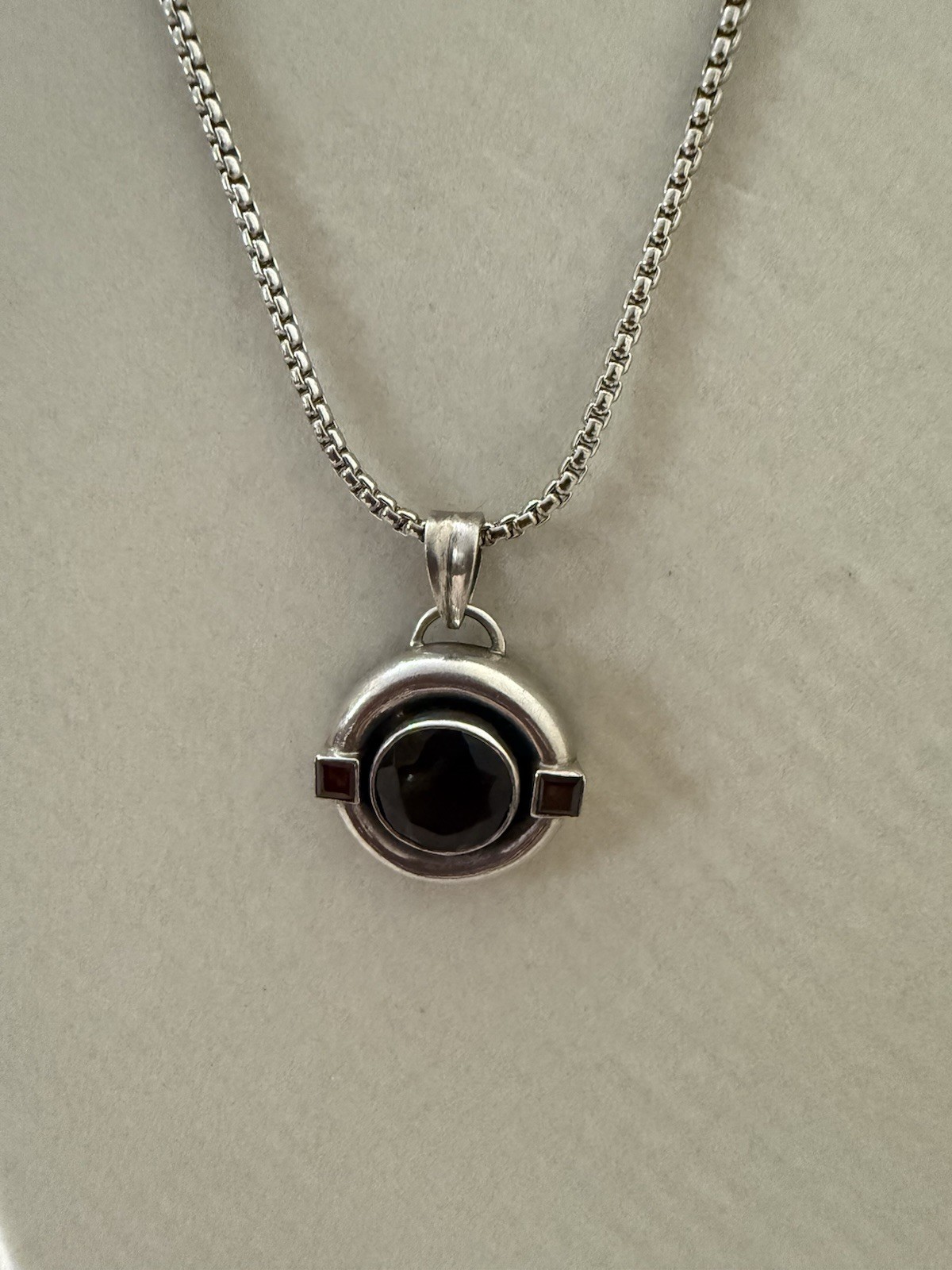 Silver and Black Pendant