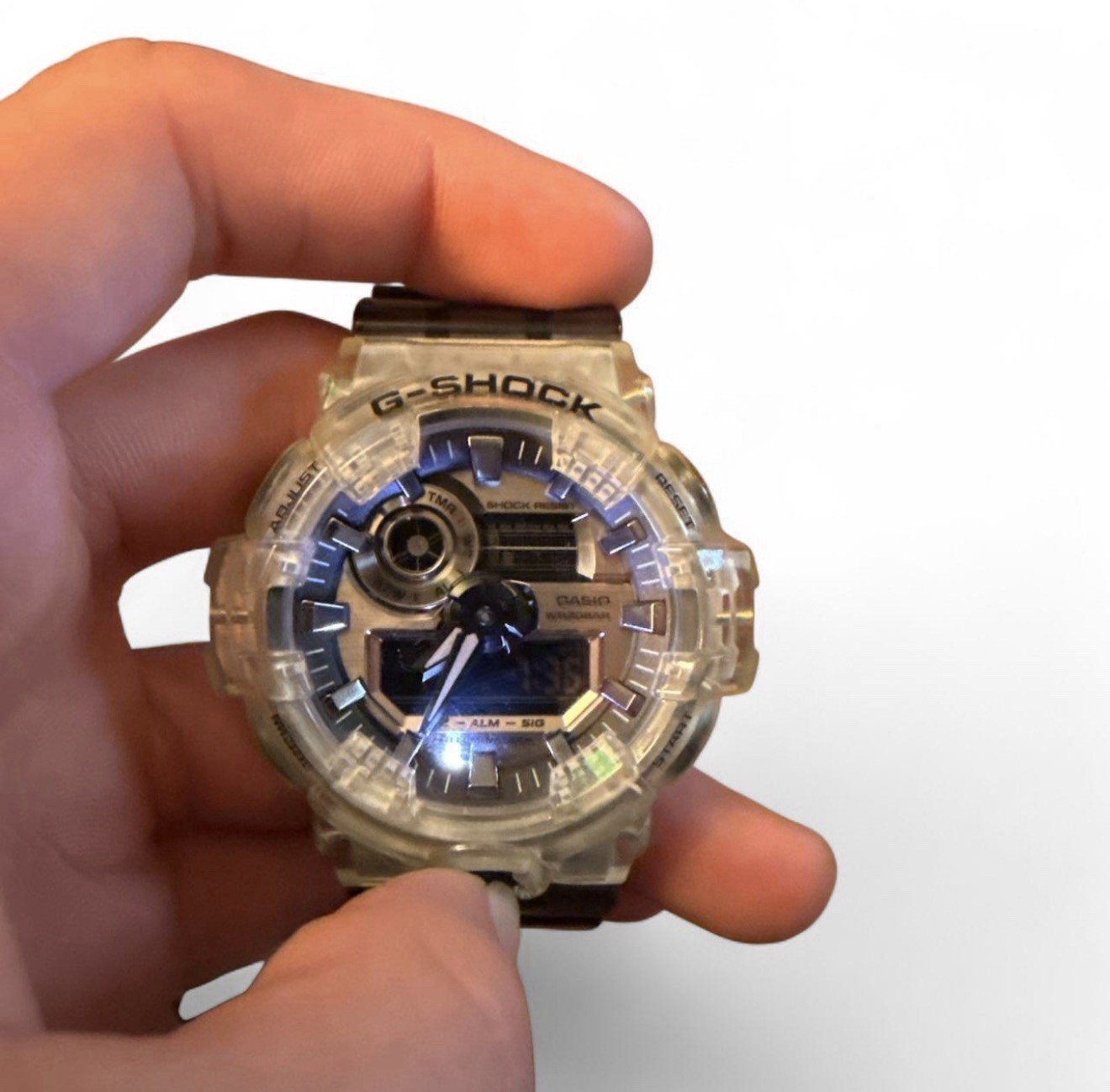 Casio G-Shock GA700SK Semi-Transparent Gray/Clear Resin Watch
