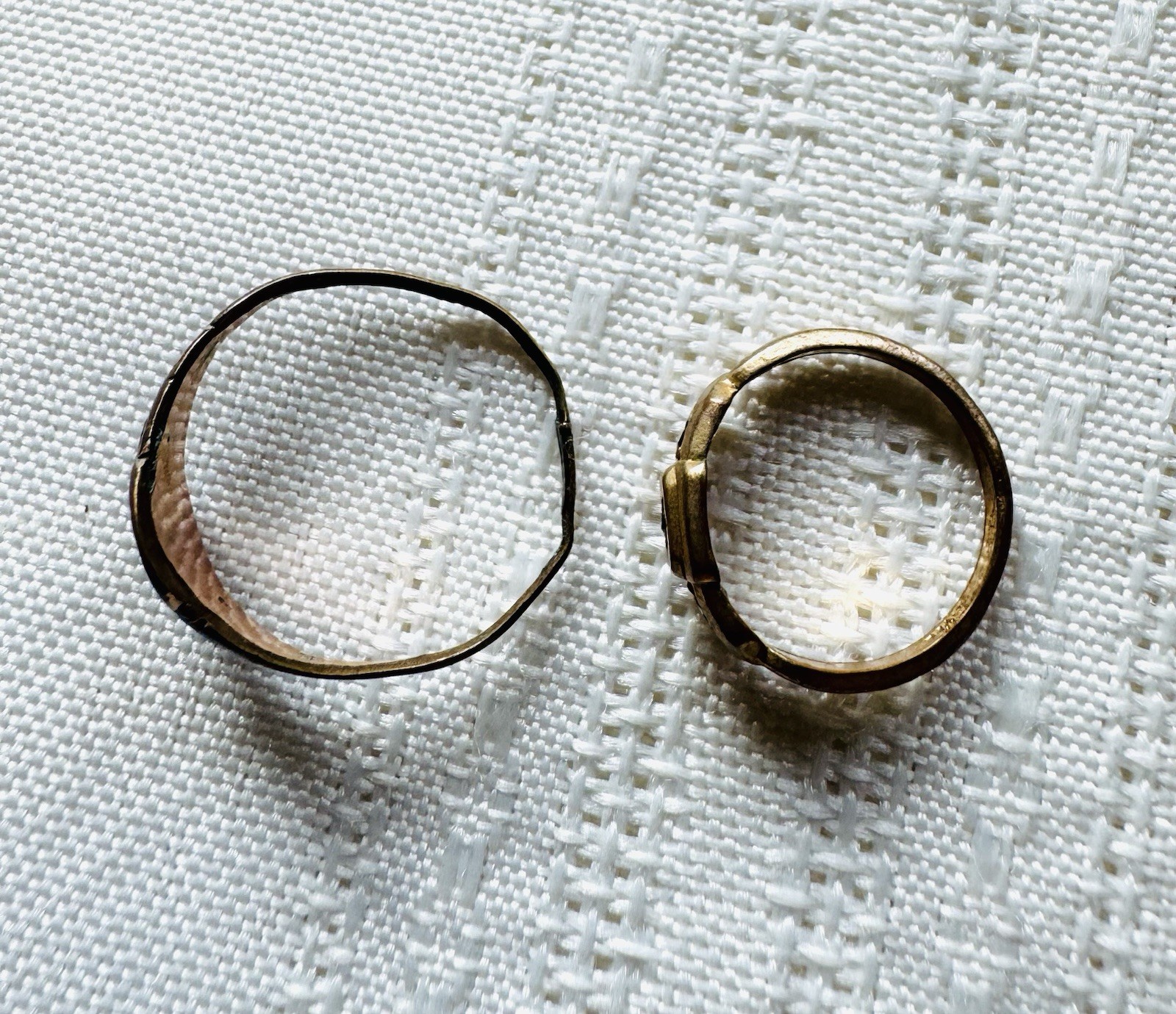 2 Antique Victorian Era Gold Signet Art Deco Children’s Rings