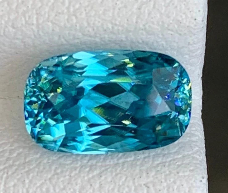 Certified Natural Blue Zircon Cambodian Cushion Cut 15.51 Ct Loose AG Gemstone
