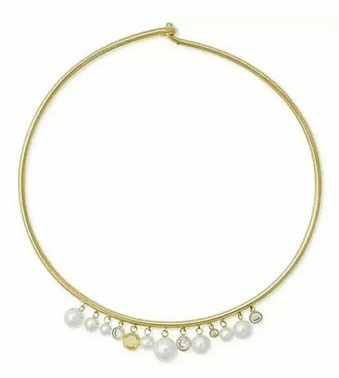 NWT MICHAEL KORS MODERN CLASSIC FAUX PEARL FLEXI CHOKER NECKLACE MSRP $145.00