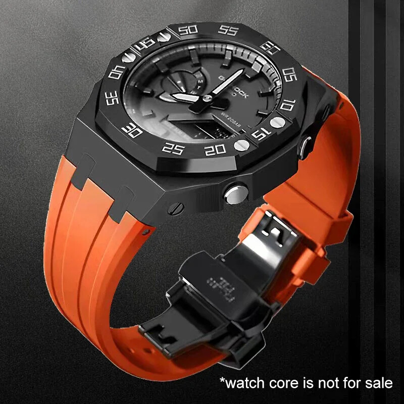 Dial Bezel Mod Kit Steel Case Strap for G-Shock GA-2100/2110 Refit Cover AP Band