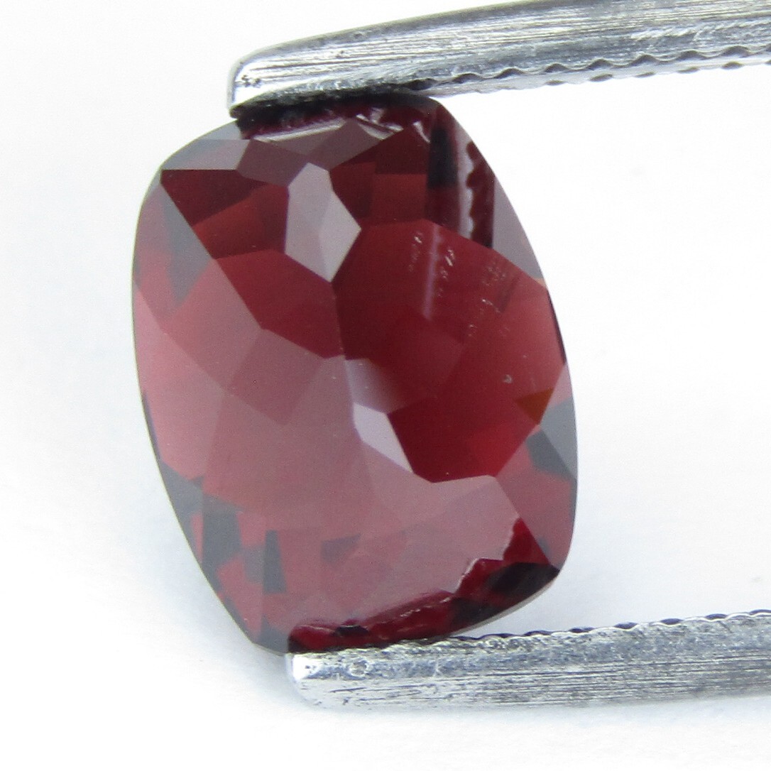 5.470Cts Natural Red Color Almandine Garnet Cushion Checker Cut Loose Gemstone