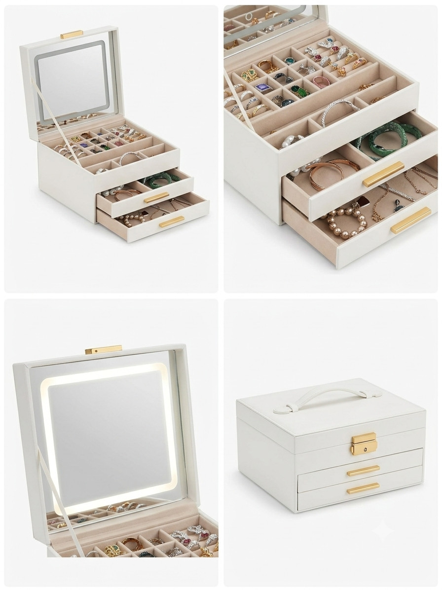 Laromni LED Mirror Jewelry Box