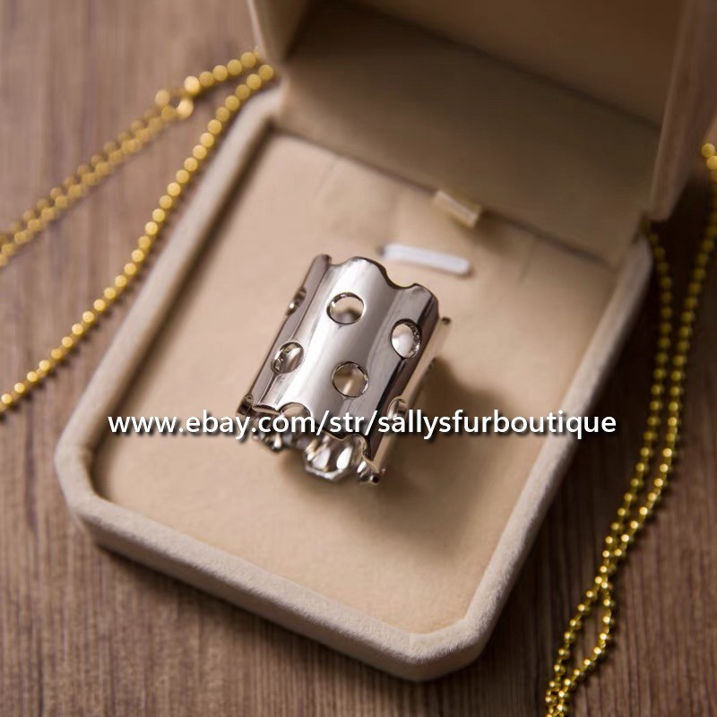 Quality 100% Copper Scarf Ring Hollow Tube Buckle Brooch For Silk Scarves