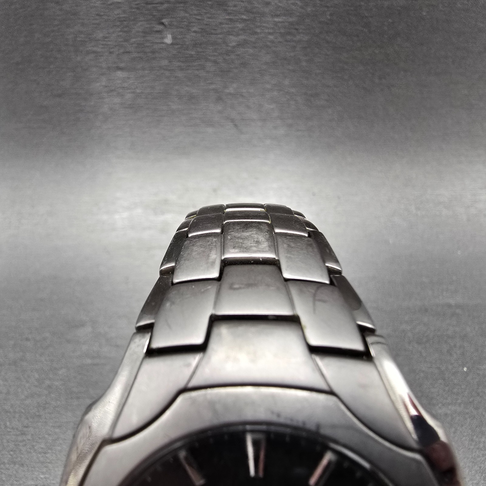 Citizen Eco-Drive Watch Men 38mm Black Dial Titanium Date E111-S049610 Runs EWR