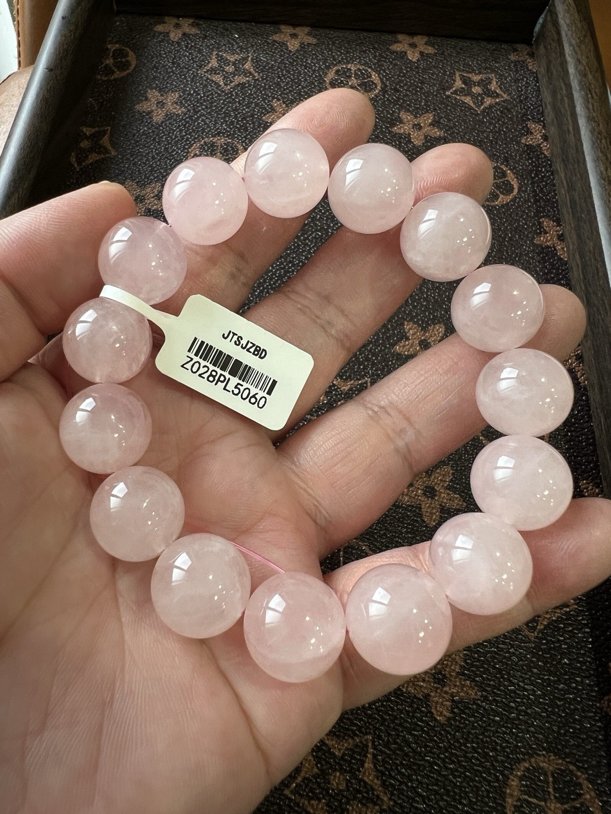 Natural Jelly Rose Quartz Bracelet 15mm