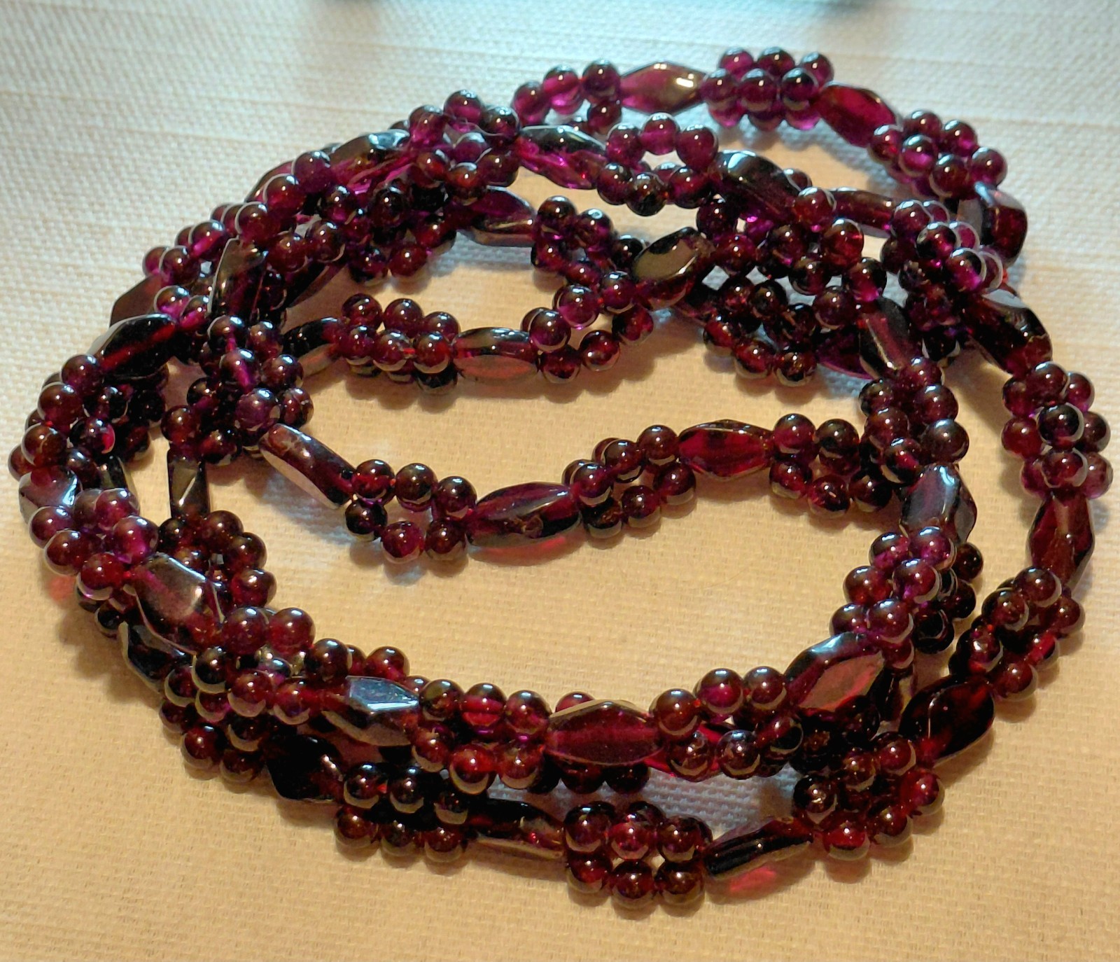 Vintage Natural Red Pyrope Garnet/Almandine Garnet Necklace Grape Clusters…