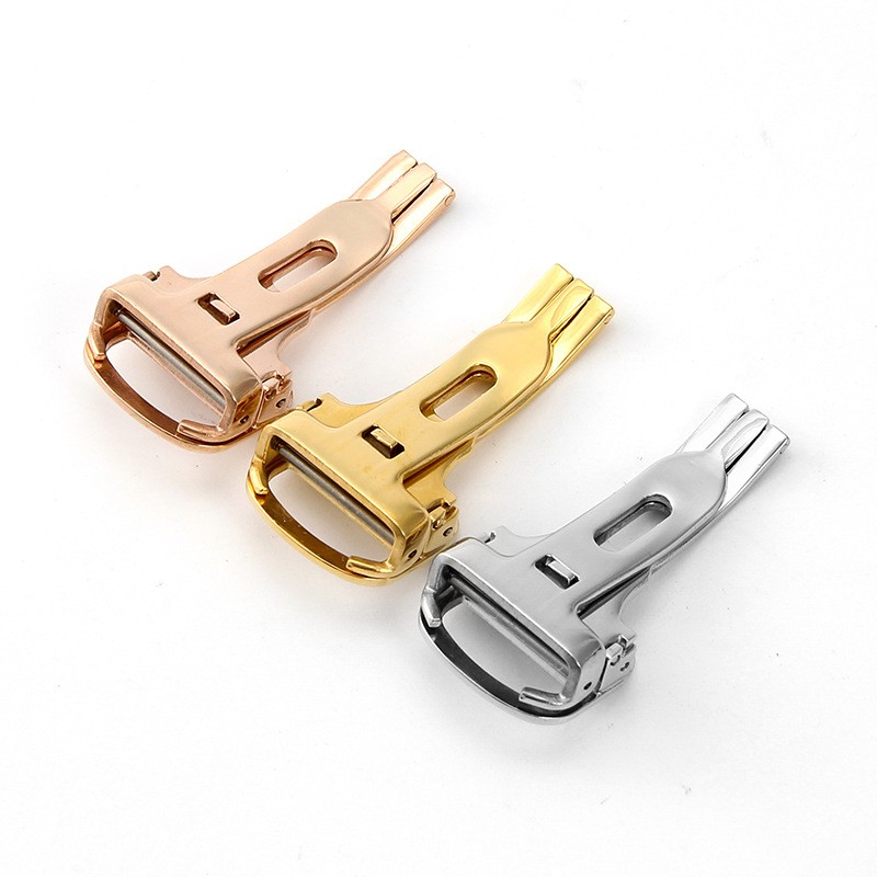 Quality Stainless Steel Watch Buckle Folding Butterfly Clasp 12 14 16 18 20mm