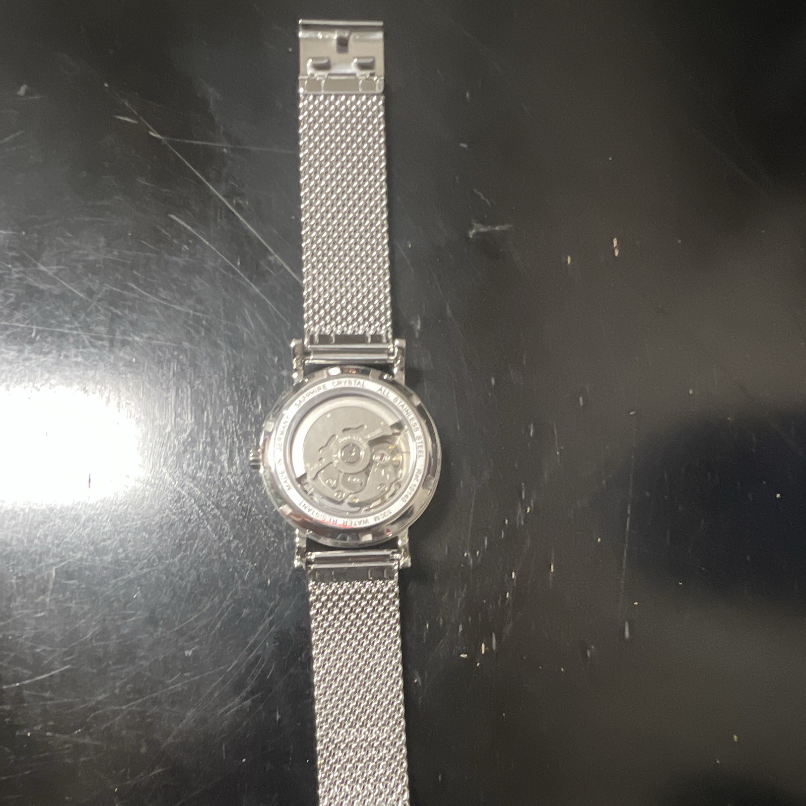 A. W. Fuhla Unisex Analog Quartz White Dial Steel Bracelet Date 30m