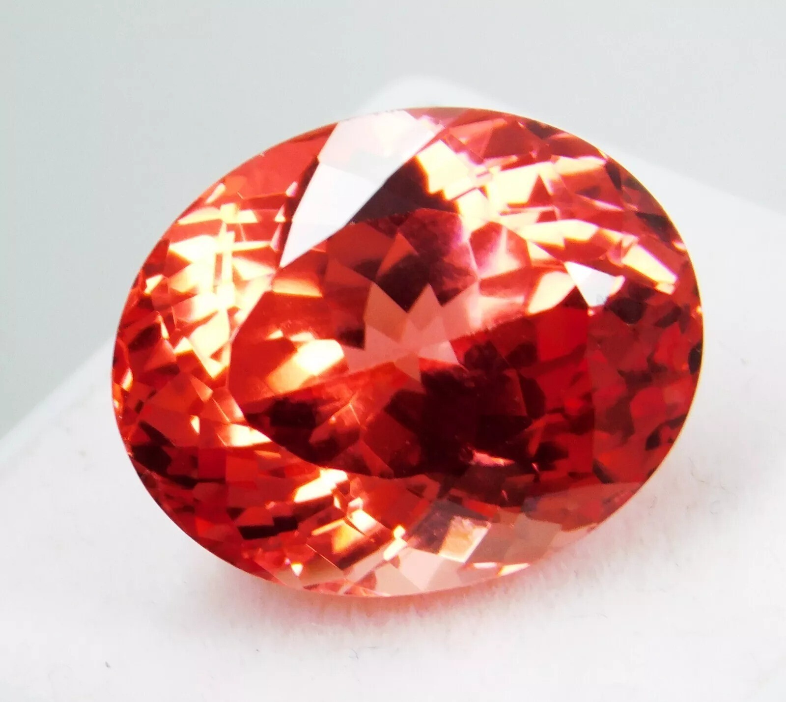 Padparadscha Sapphire Certified 20-22 Ct Natural Ceylon Oval Cut Loose Gemstone