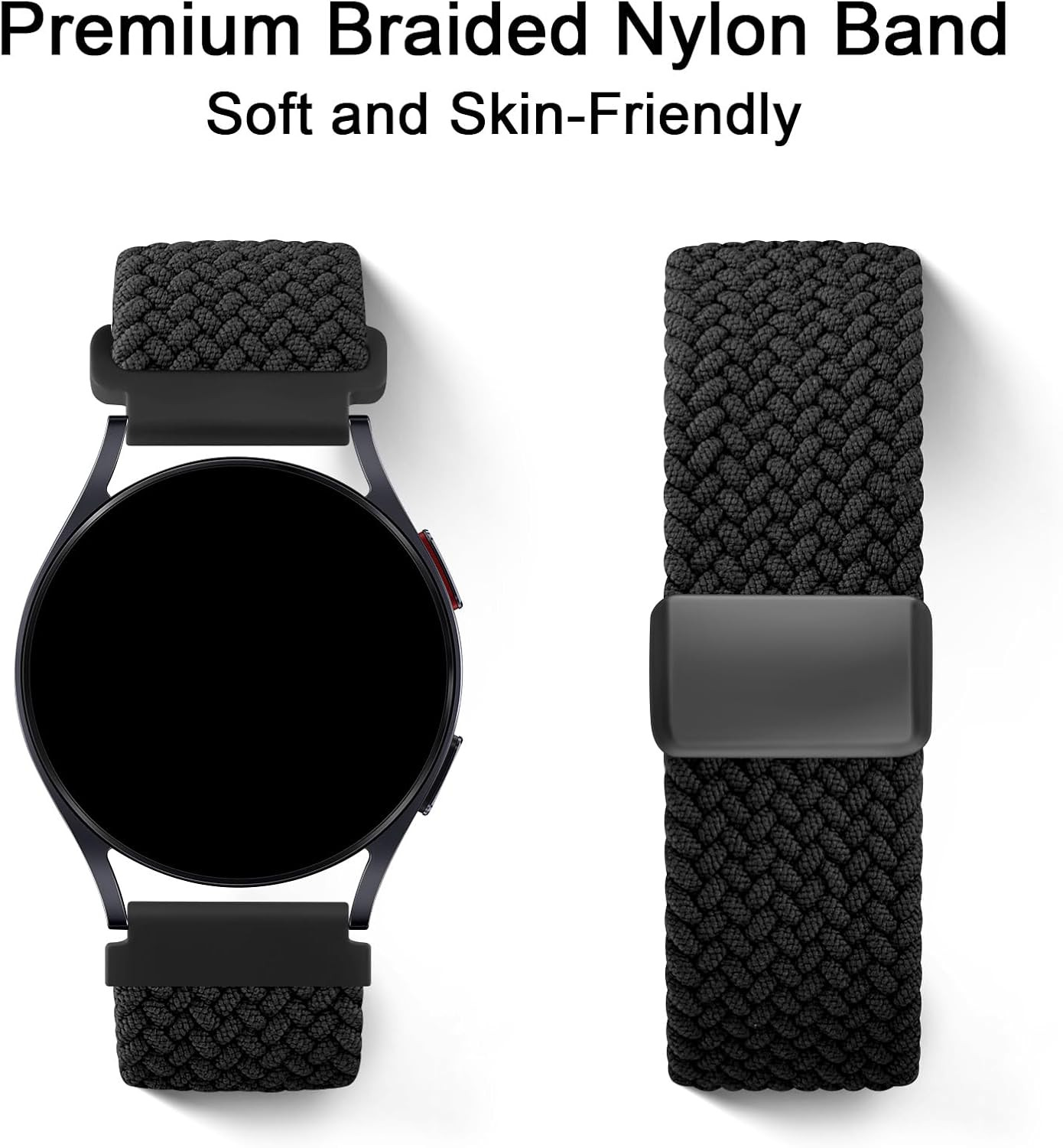 Magnetic Braided Strap for Amazfit Bip 6 / Bip 5 Watch Band, Amazfit GTR 4 Bands