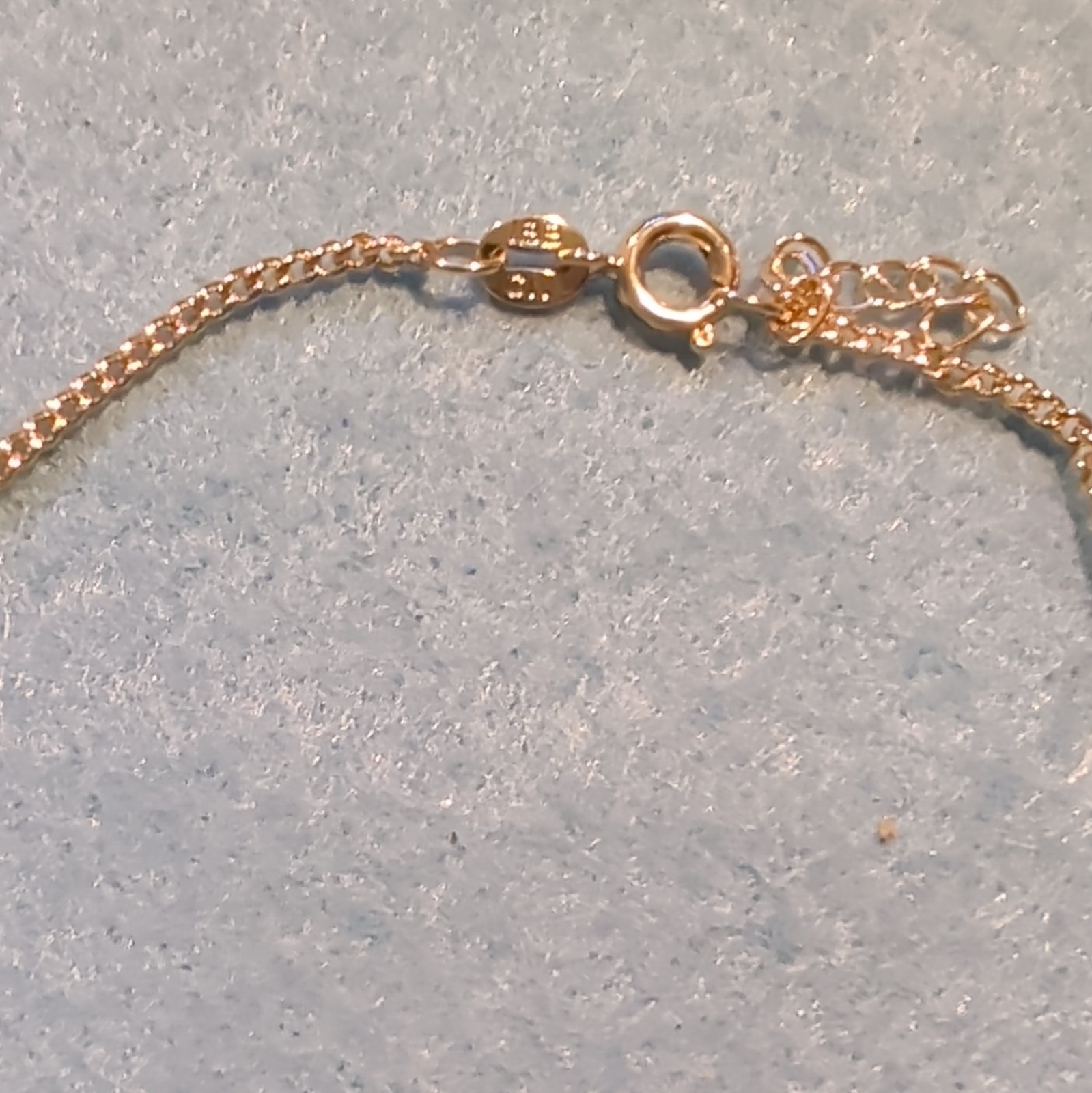 Gold Tone Crystal Bracelet Lobster Clasp Adjustable