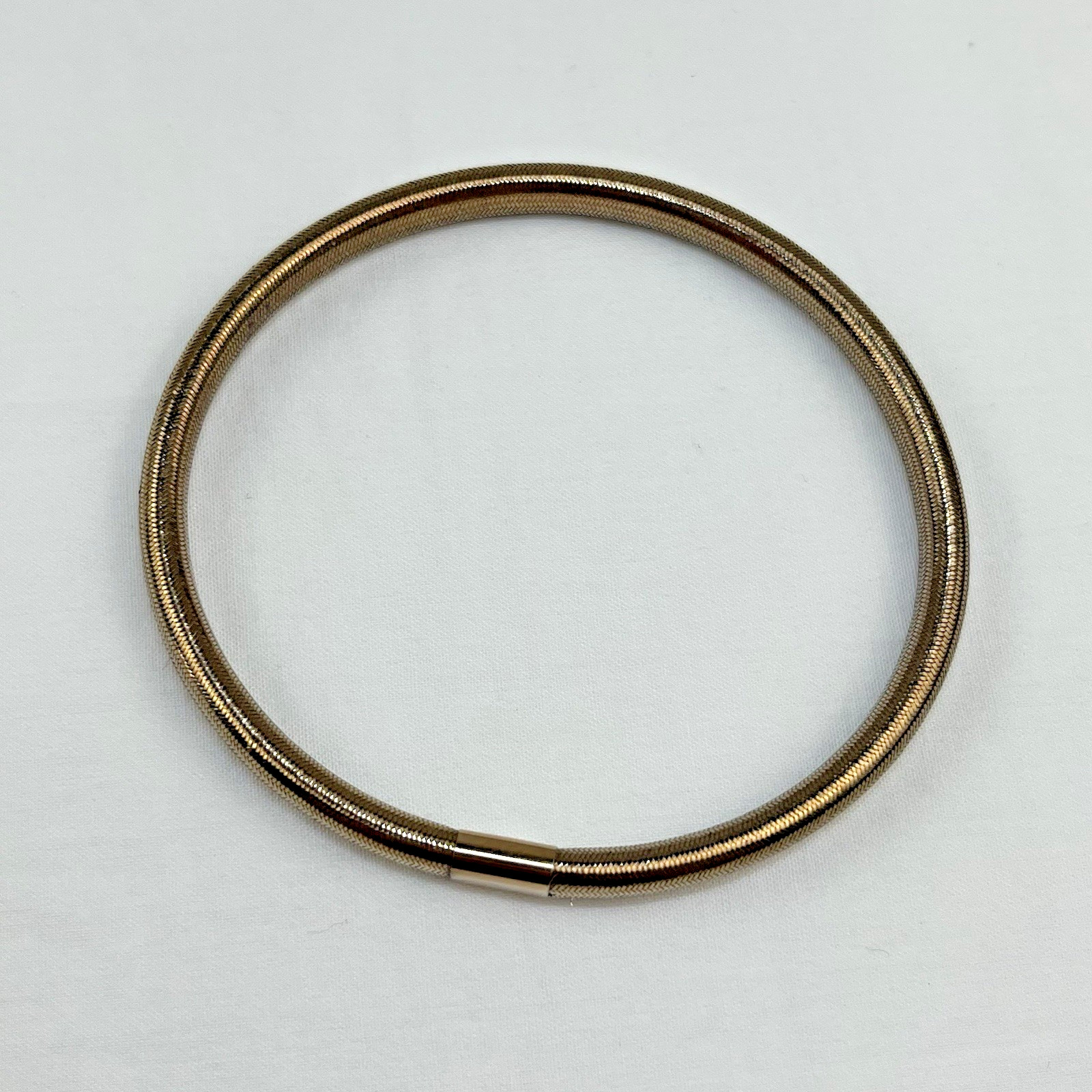 Golden Clef Intl 14k Rose Gold Clasp Silicone Core Bracelets 2 Pc Set
