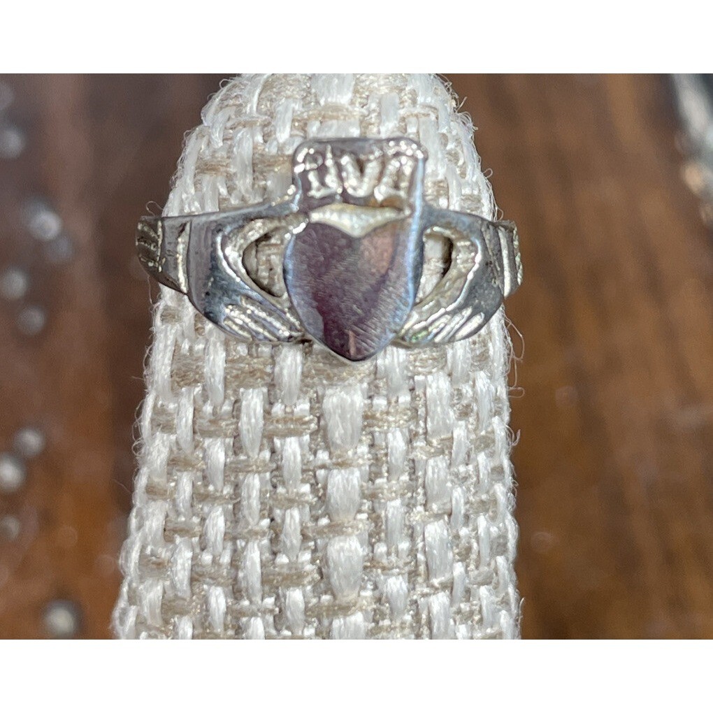Toe Ring Sterling Silver Claddagh Irish Heart Adjustable Stamped 925 NEW Summer