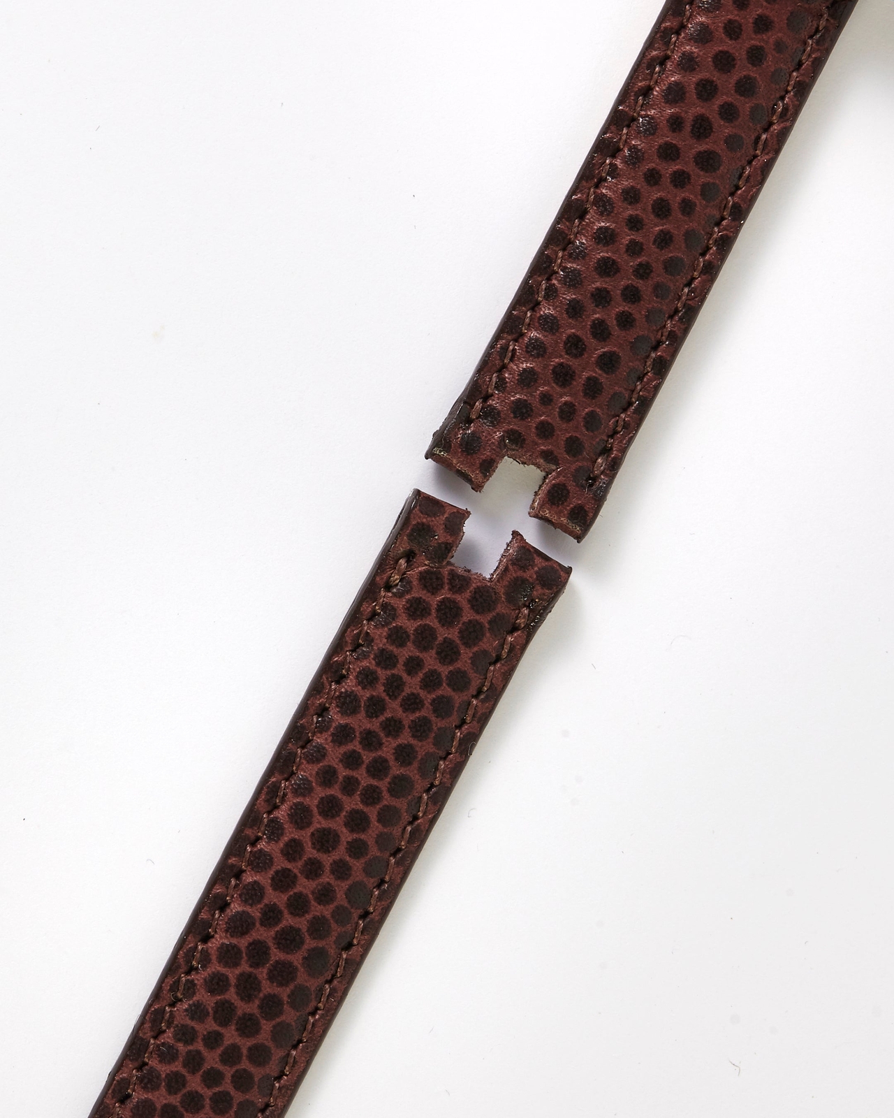 Ecclissi 12mm x 12mm Notched Brown Calfskin Strap 2040