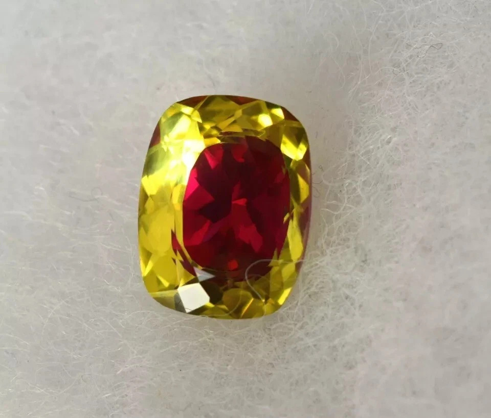 Gemstone Natural Pitambari Sapphire Bi-Color 9.80 Carat Cushion Cut Certified