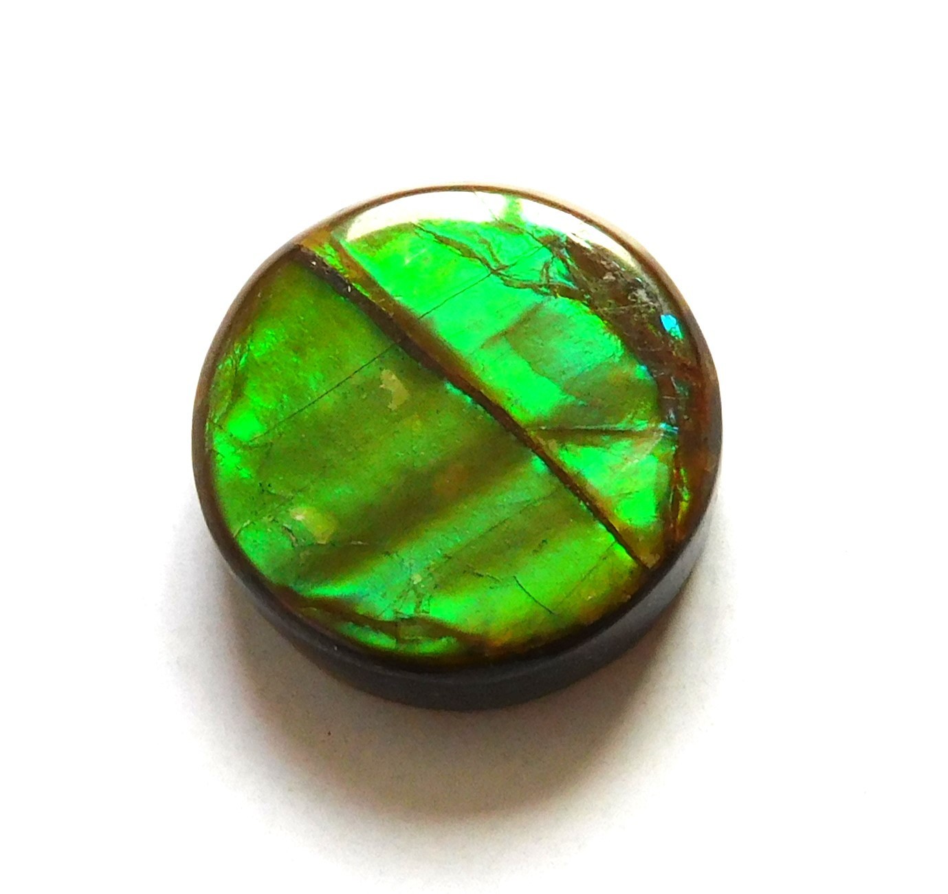 7.60 Ct Natural Canadian Ammolite Cabochon Loose Gemstone 12.5X12.4X4.3MM CJ05