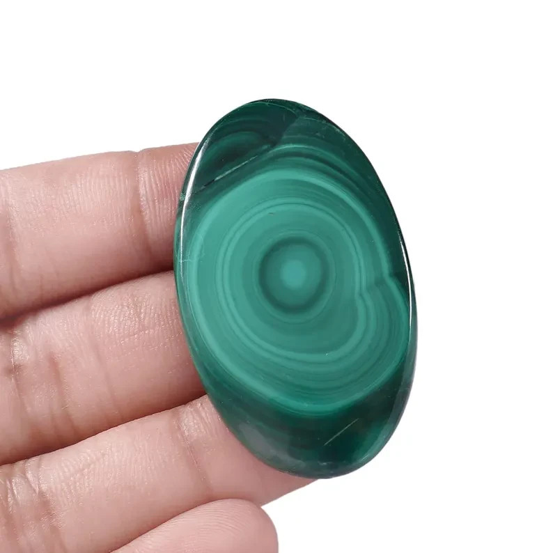 49*30*5MM Unique Pattern Big size Malachite Gemstones Cabochon- 85 CT – ML06
