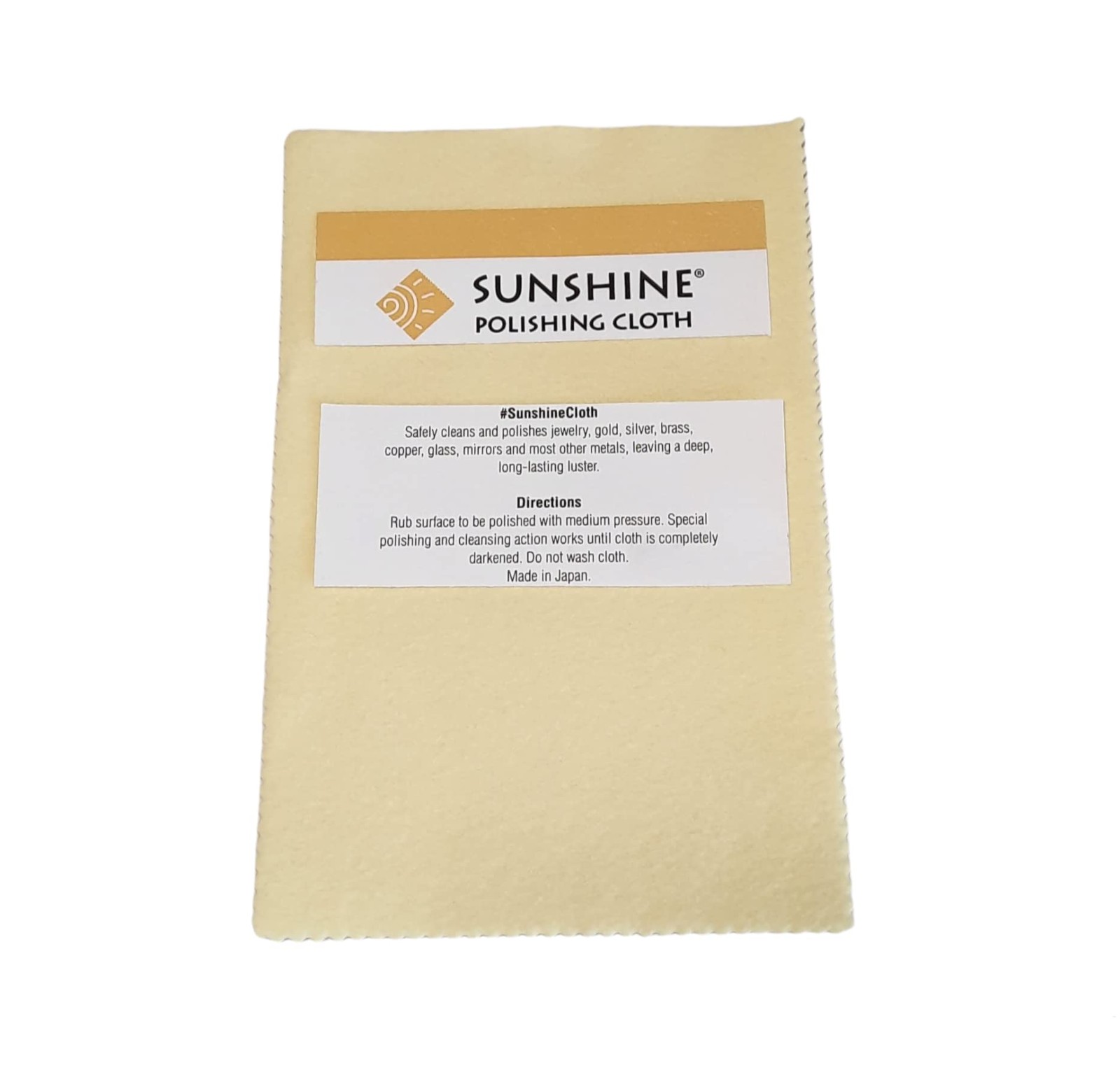 Sunshine Polishing Cloth for Sterling Silver, Gold, Brass and Copper Jewelry …