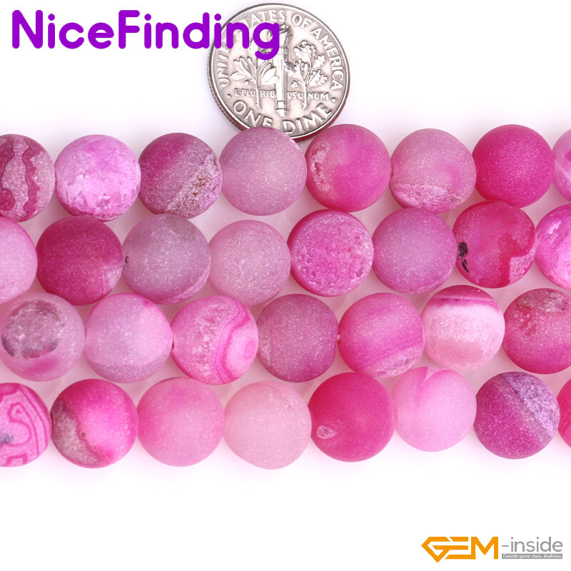 Agate Quartz Beads Druzy Stone Metallic Titanium Coated Jewelry Making 15’’