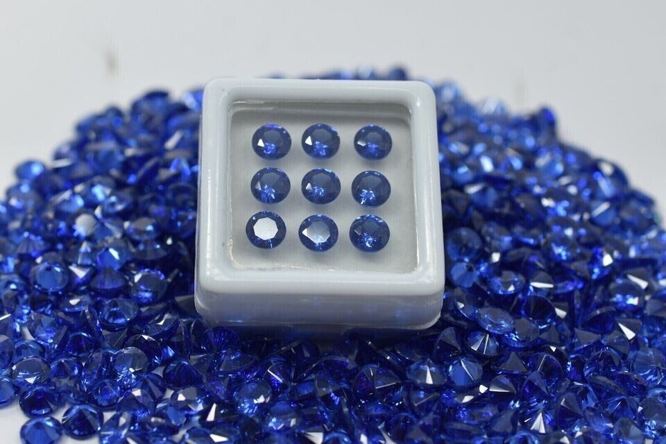 3 mm Approx 10 Pcs Lot Natural Blue Color Zirconia Zircon Loose Gemstone