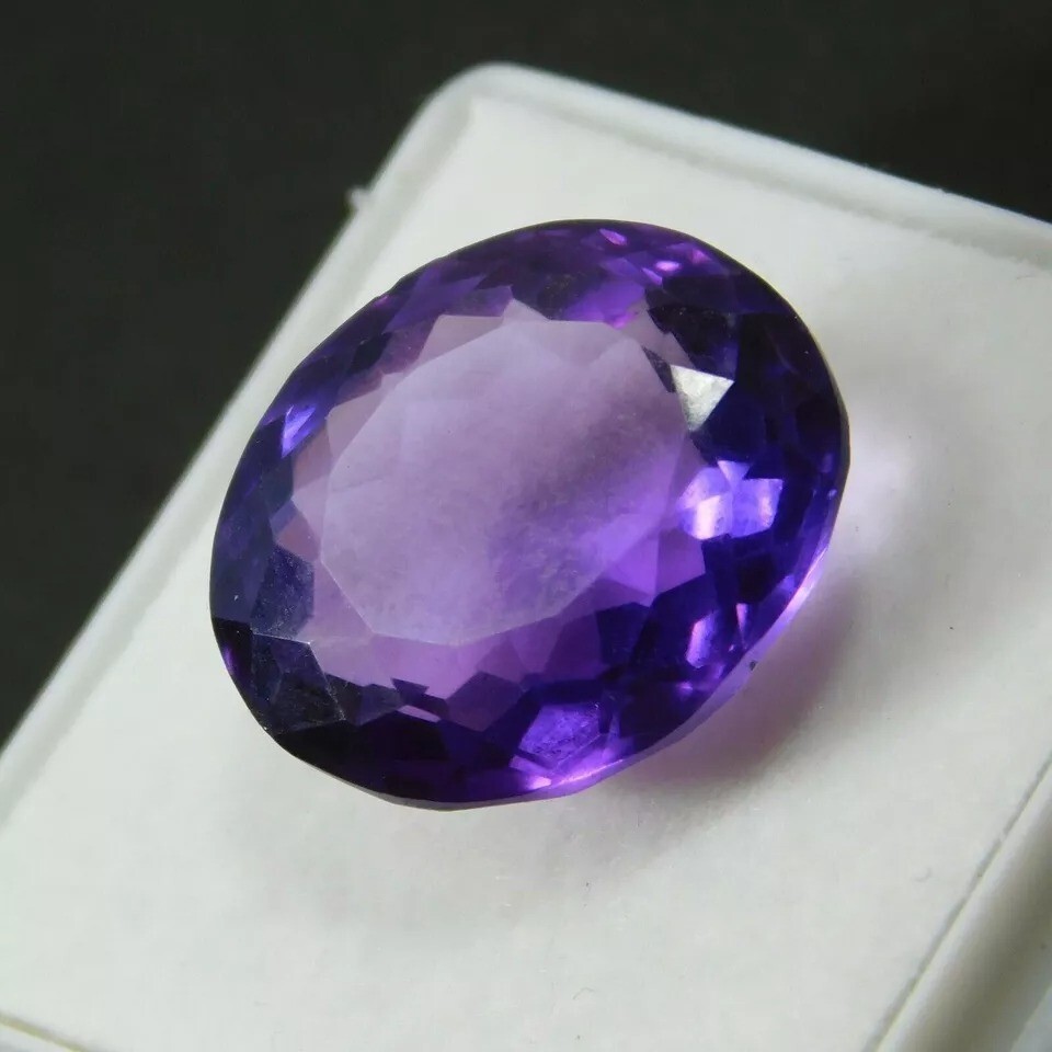 Amethyst Purple Oval Cut Natural 10+ Ct Certified Loose Gemstone For Ring Making