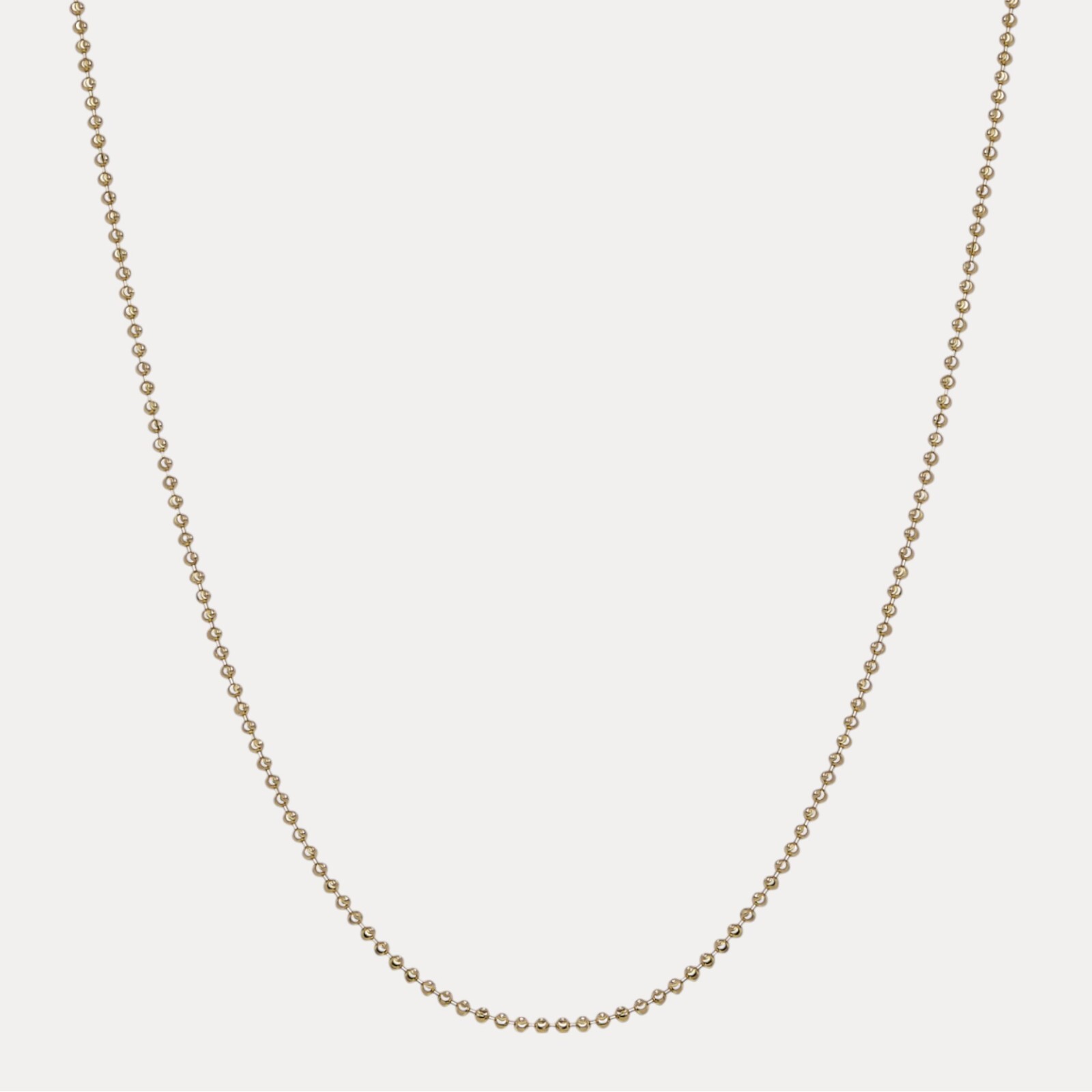 2.5mm Ball Moon Chain Necklace – Solid 925 Sterling Silver Or 14k Gold Vermeil