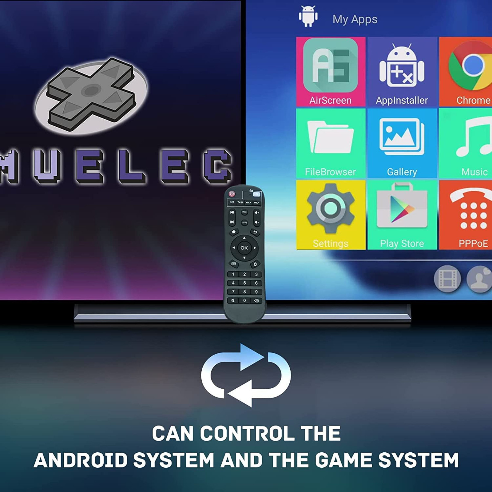 Game Console with 65000 Plus Games EmuELEC Android 9.0 2 Controllers