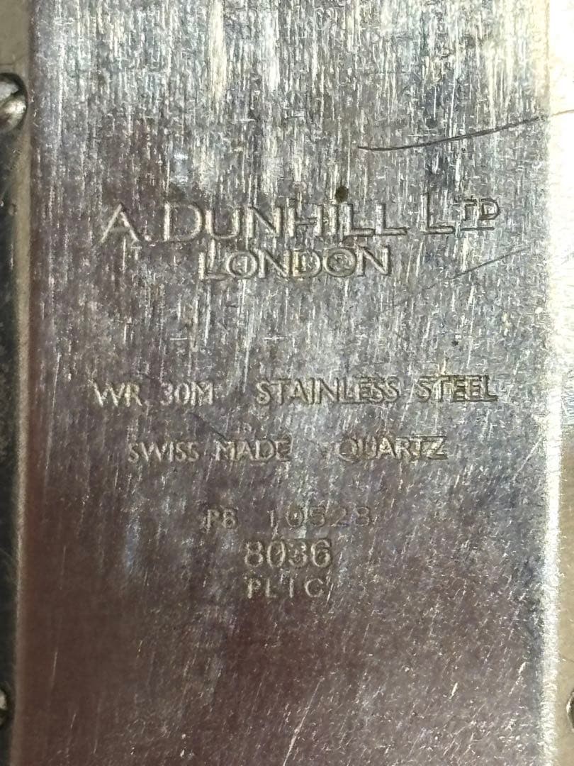 A. Dunhill Ltd London Rectangular Quartz Watch with Link Bracelet From Japan