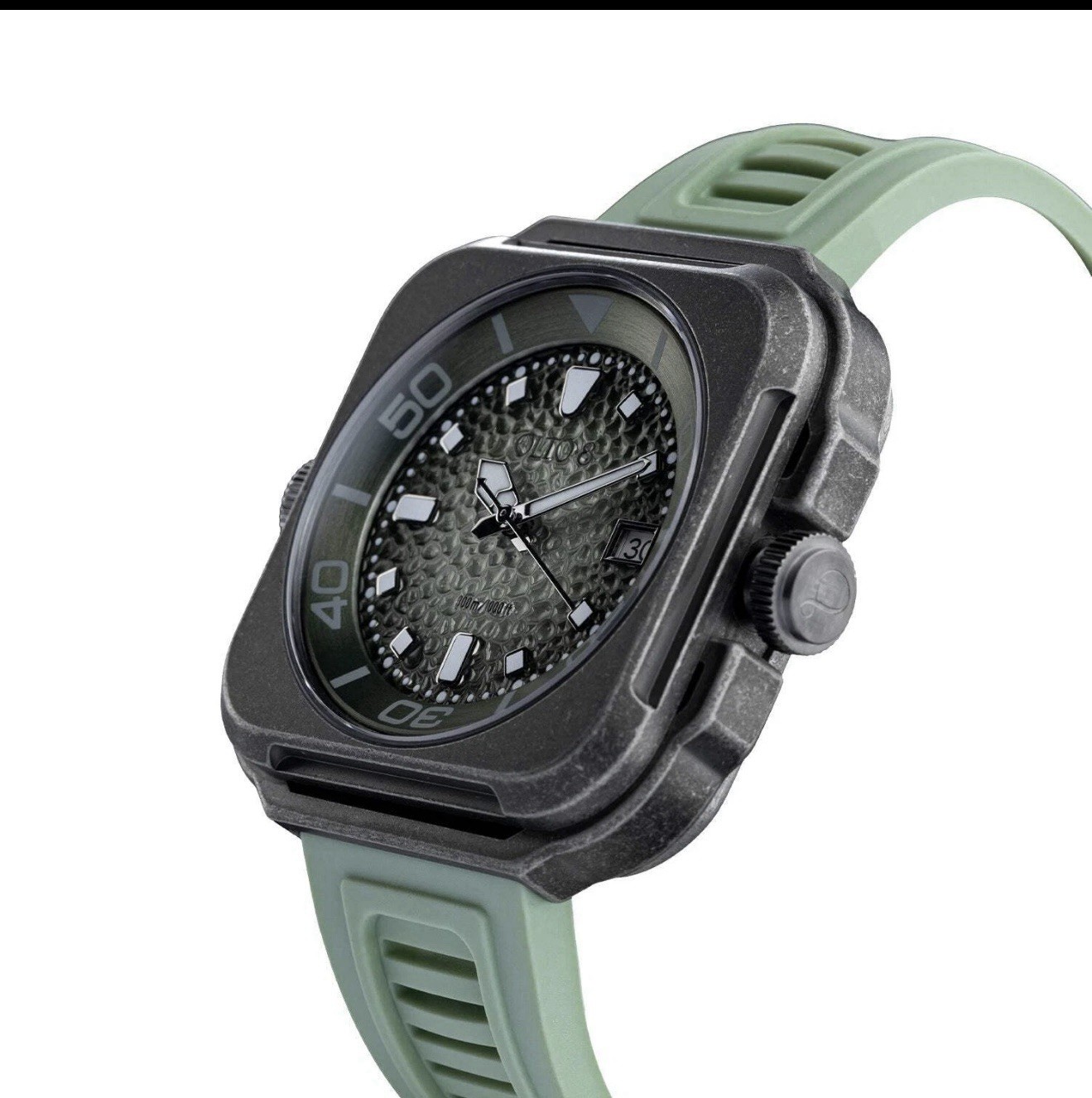 OLTO-8 Coral Steward Diving Automatic Watch Retro Green Men’s Watch – Brand New