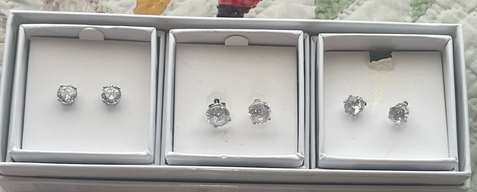 EARRINGS LOT DANGLE DROP HOOP STUD RHINESTONE