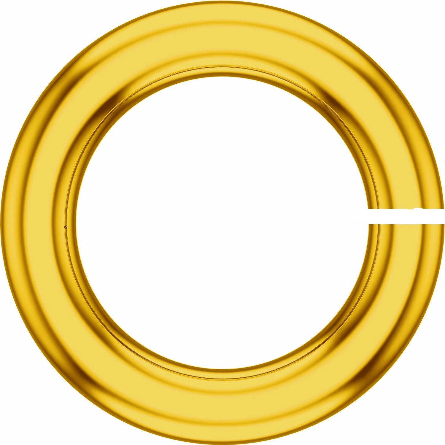 24k 8mm OD 5.4mm ID SOLID Yellow Gold 16ga gauge OPEN Jump Ring Spacer Roundel