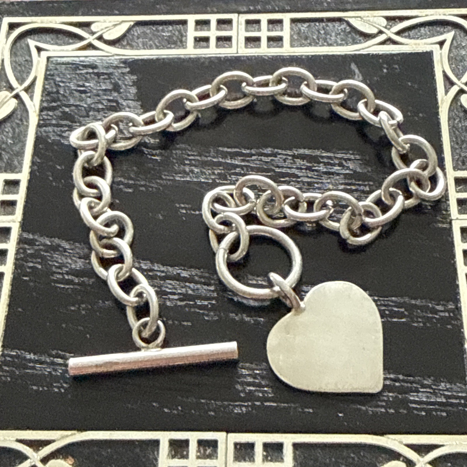 Sterling Silver 925 T-bar Chain Bracelet. Full Hallmark Inc Makers WJJ. 15.67g