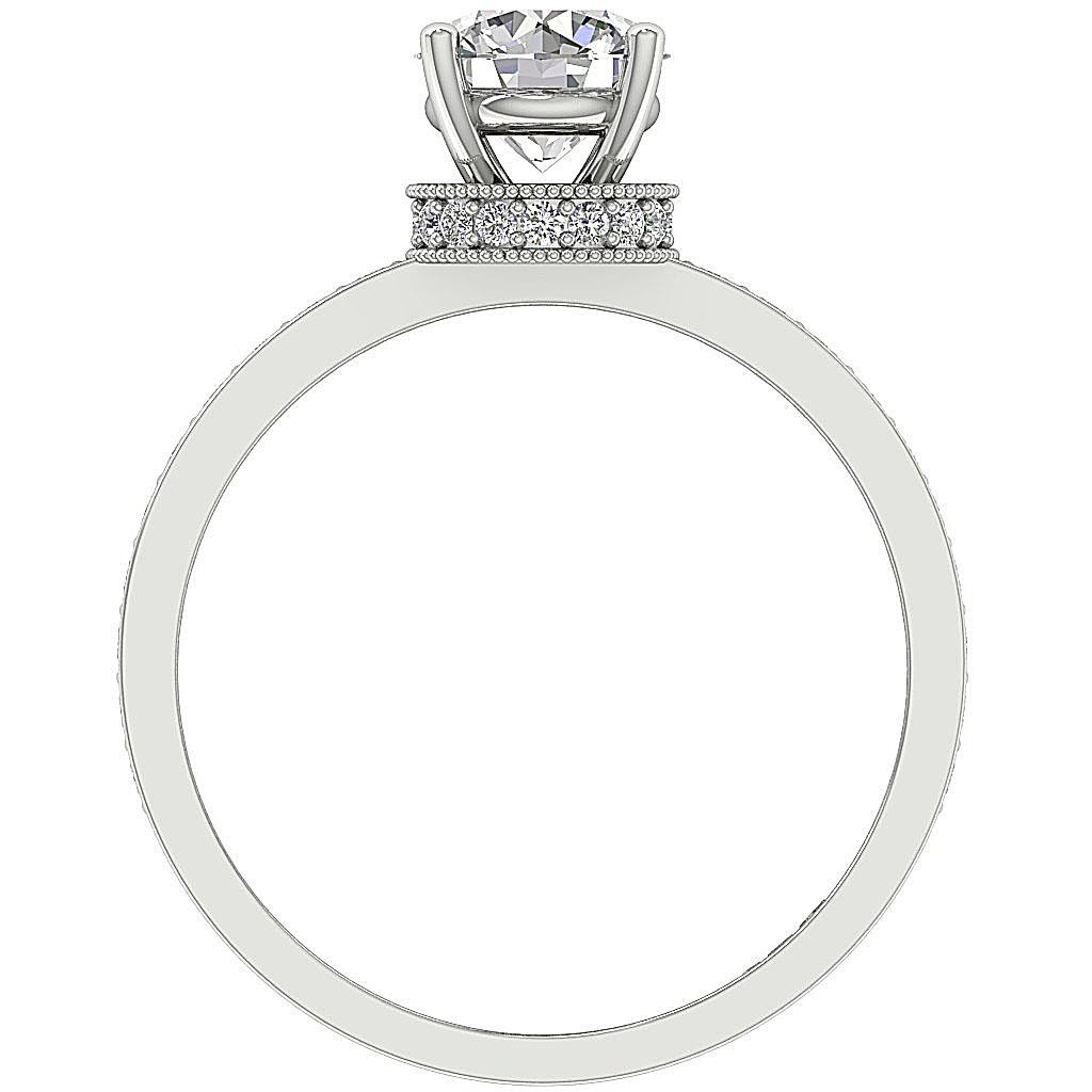 Unique Lab Grown Diamond VS1 F 1.50 Ct 14K White Gold Solitaire Engagement Ring
