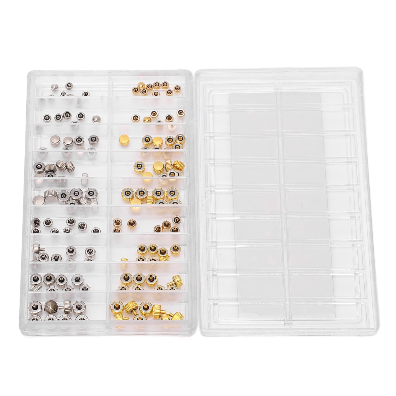 Stainless Steel Watch Crown Set – 140Pcs Repair Parts & Socket Head Screws