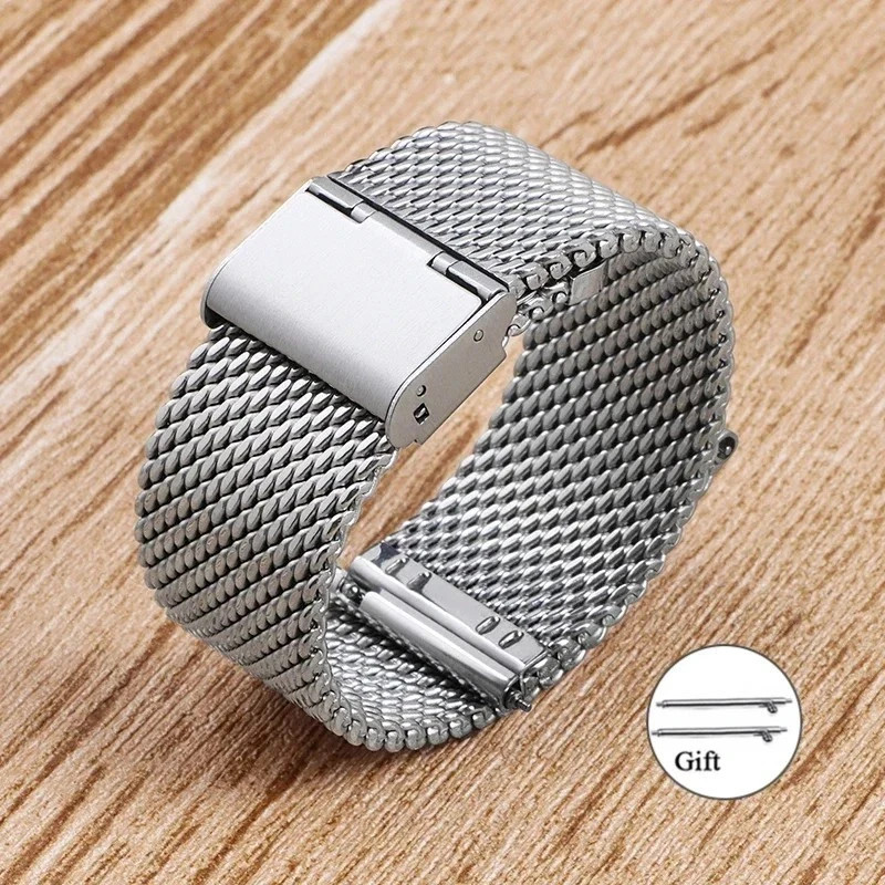 1.0 Milanese Mesh Stainless Steel Watch Band Bracelet 18Mm 20Mm 22Mm 24Mm Bracel