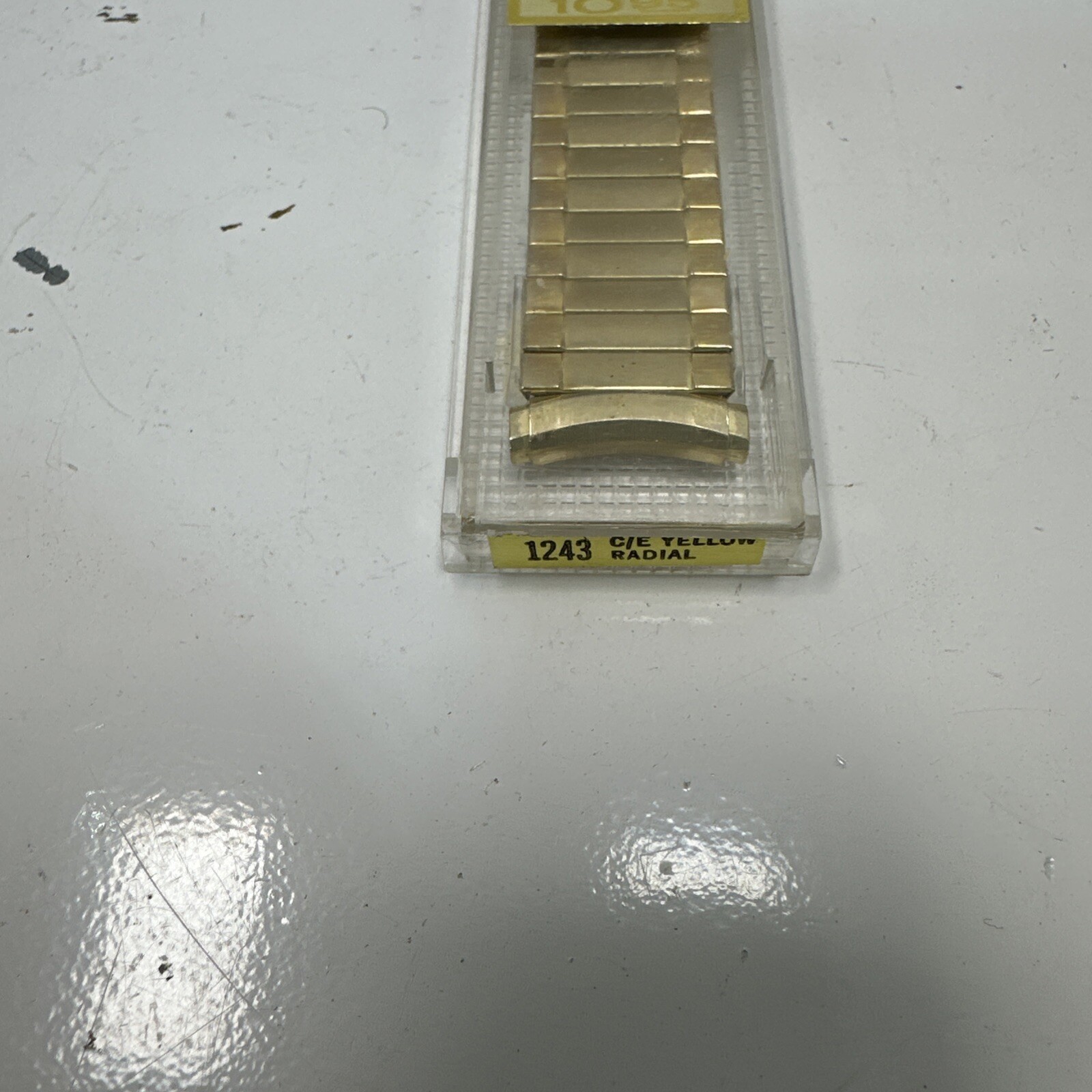 Speidel Twist-O-Flex Mens Expansion Watch Band Long 1243 Yellow Radial NOS