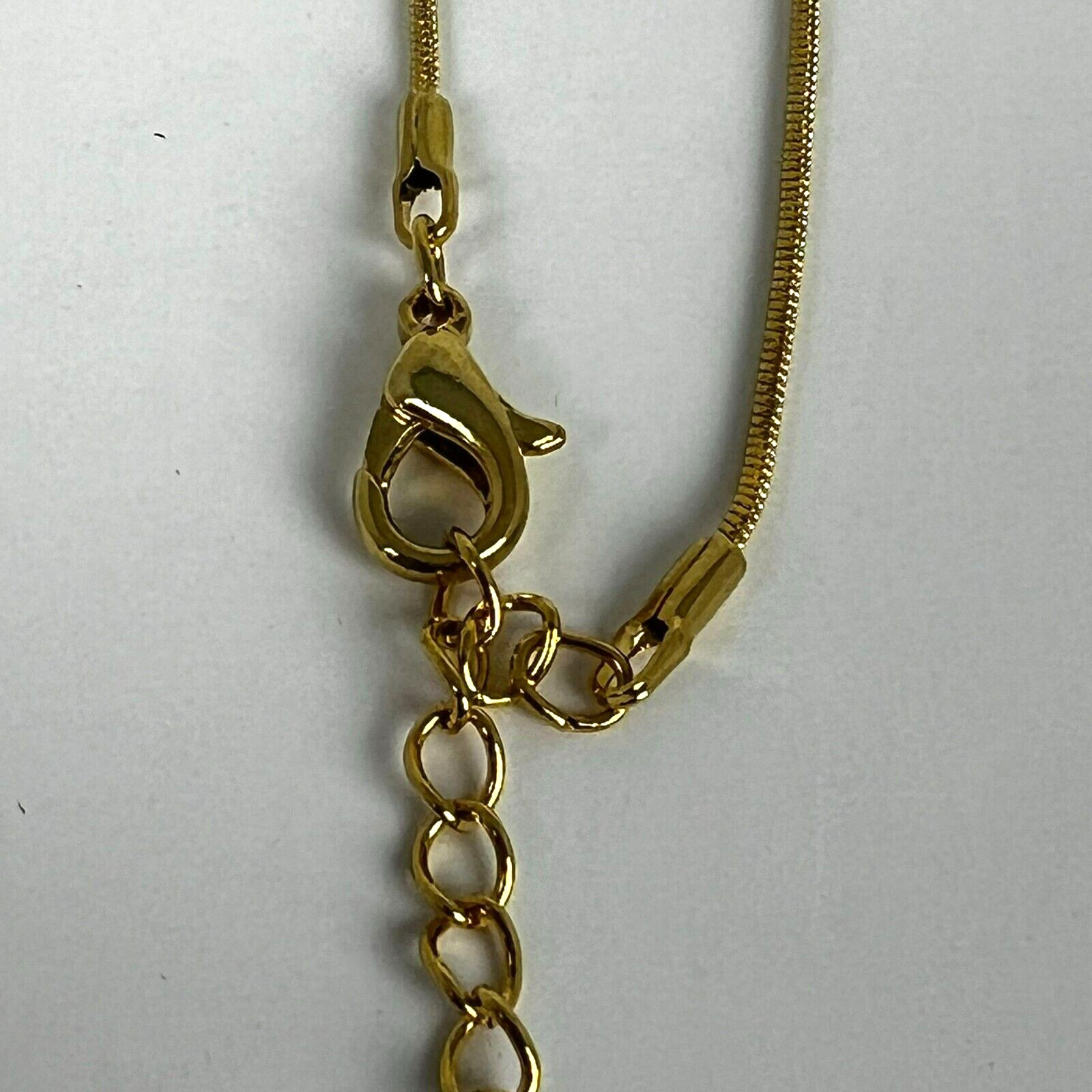 Lure Bijoux Necklace 14kt Gold Overlay 18in Snake Chain with Extender NEW