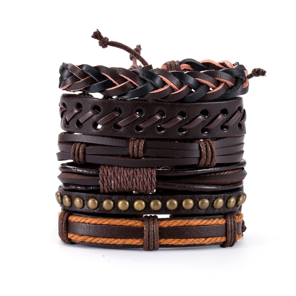 12/30 Wholesale Lot Hot Unisex Handmade Braided PU Leather Bracelet Wristband US
