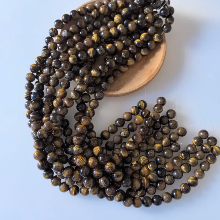 10 Strand Natural Tiger Eye Stone Round Spacer Loose Beads 10mm DIY Jewelry SWC0