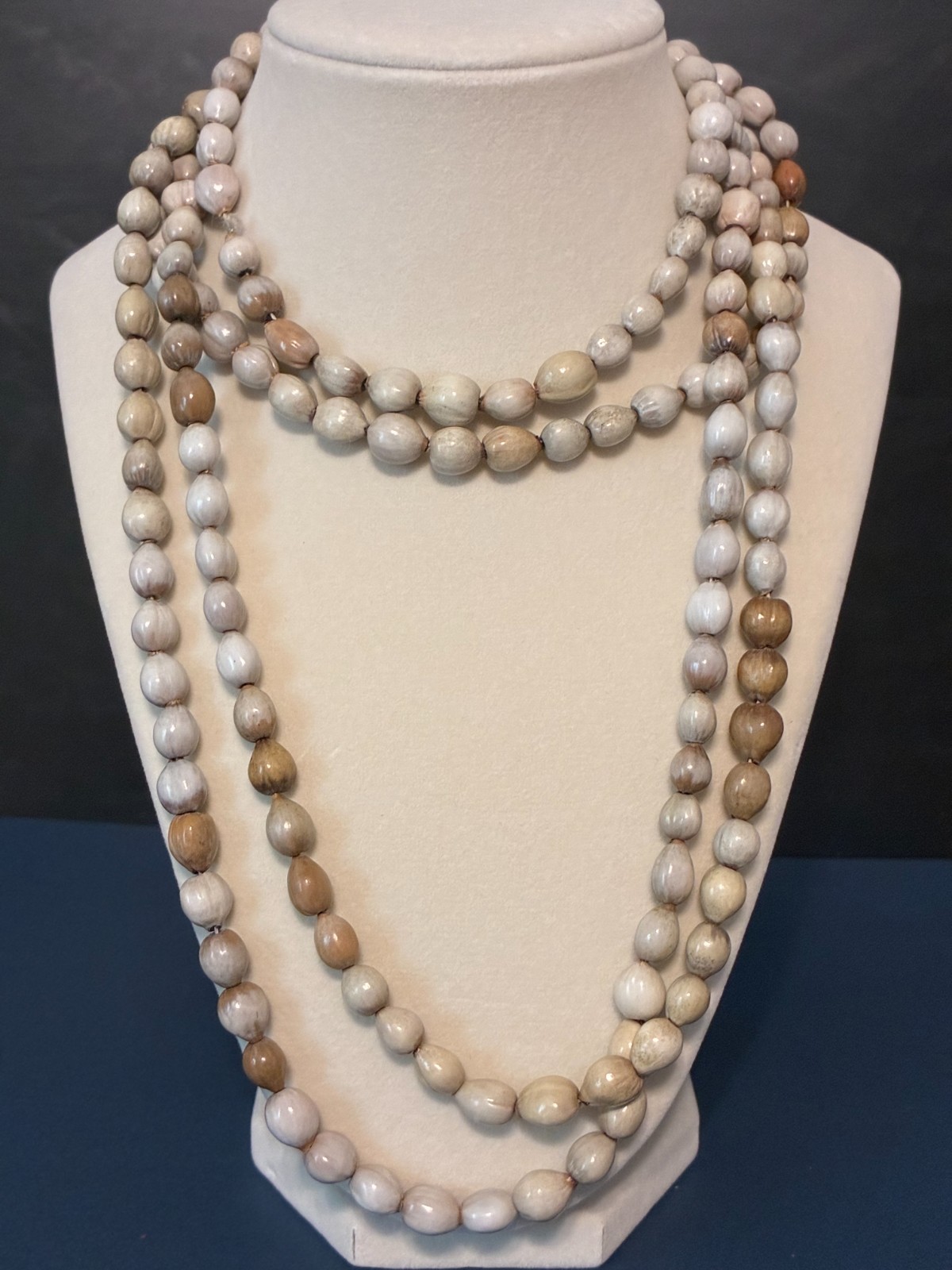 Long Natural Tropical Seed Necklace – Earthy Organic Boho Jewelry-Ethnic-Beachy